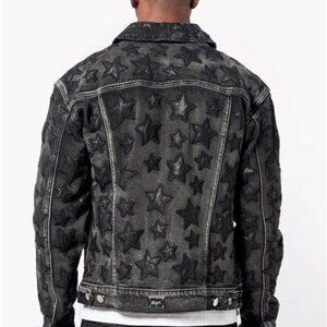 Guapi Obsidan Black Stars Denim Jacket Small